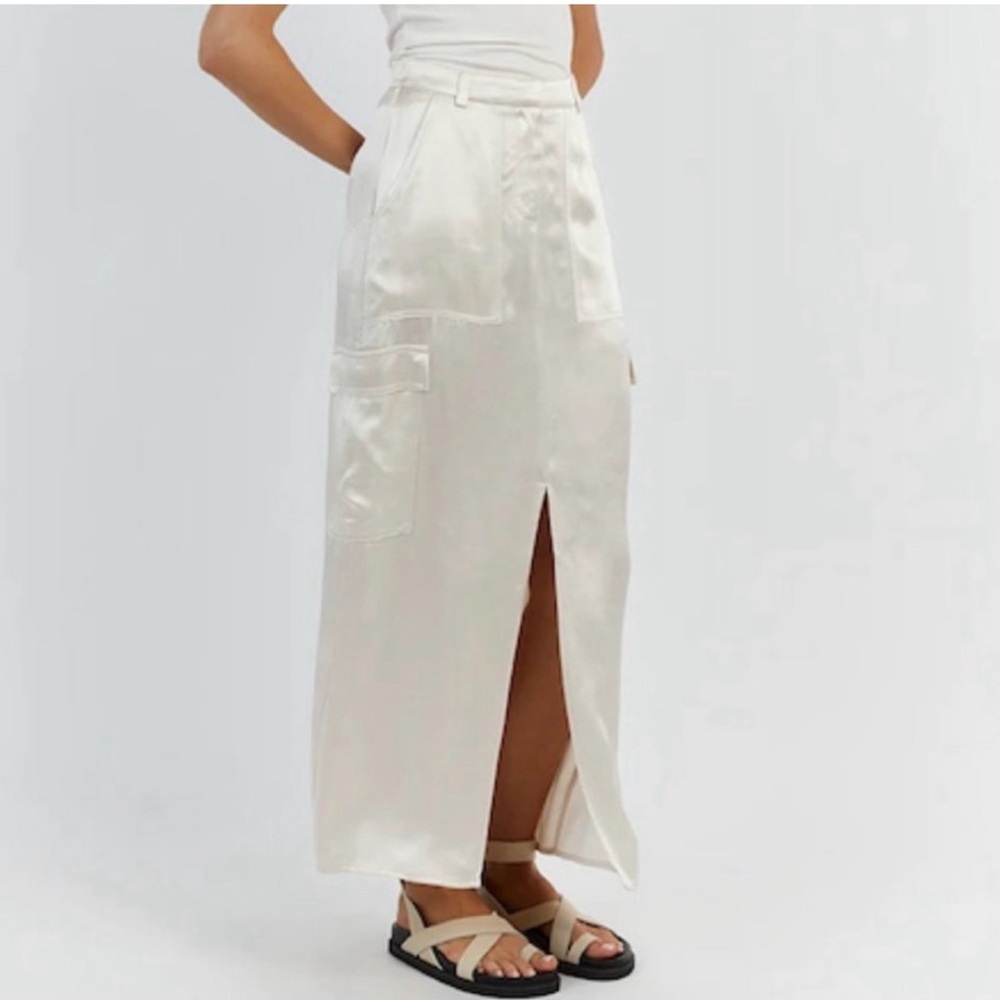 Dissh Matilda Pearl Satin Midi Skirt Size 2 - Picture 2 of 7